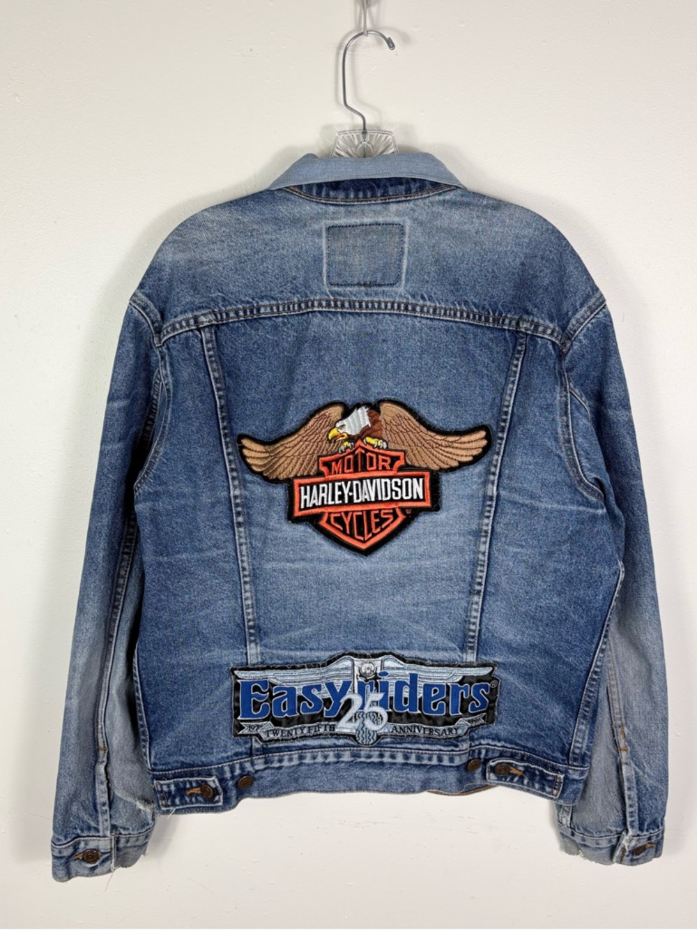 Levi's 90s Blue Denim Jacket with Embroidered Patches